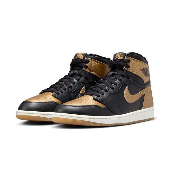 Air Jordan 1 Retro High OG Yellow Ochre Black/Sail/Metallic Gold - Picture 1 of 5